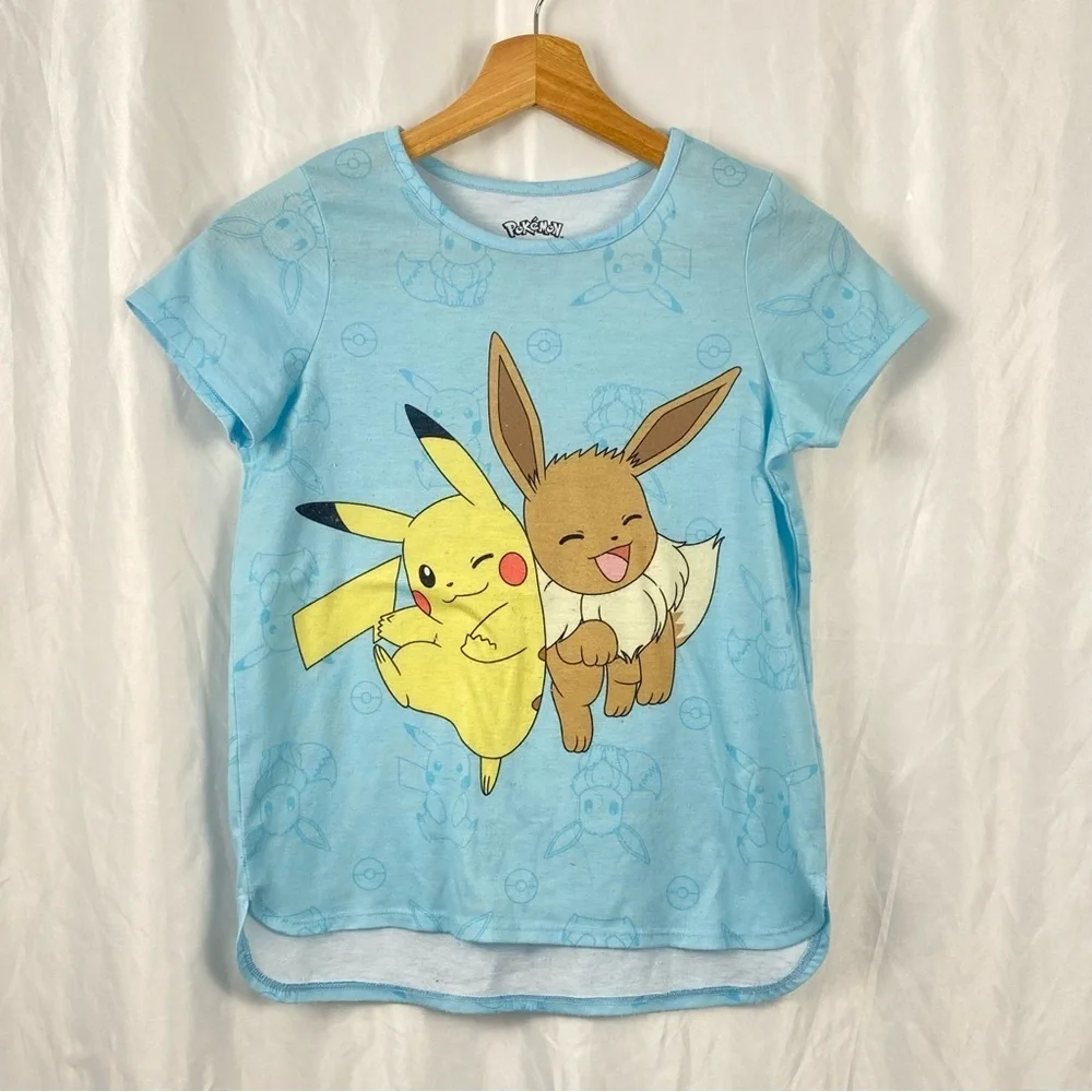 Kids Blue Pokémon 2 Piece Pajamas Size Large 10/12